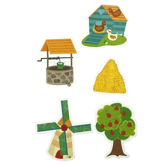 Headu Montessori THE FARM Touch 2 Pieces Puzzle Preschool Made in Italy - Picture 8 of 10